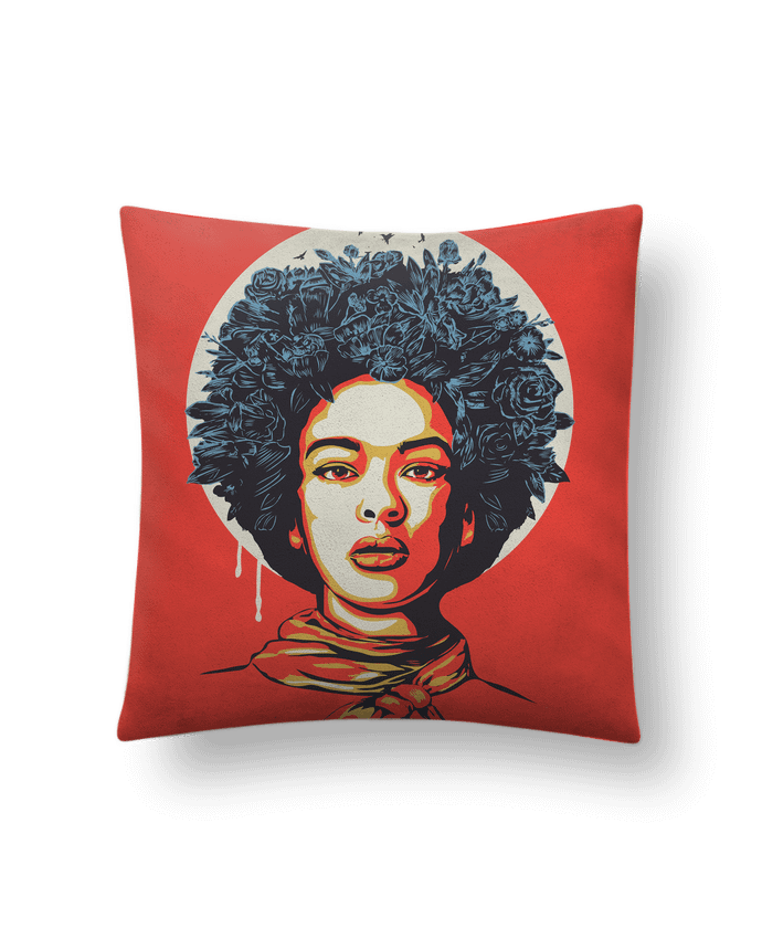 Coussin suédine Flower Power par Balàzs Solti