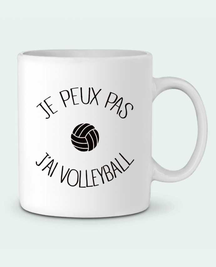 Ceramic Mug Je peux pas j'ai volleyball by Freeyourshirt.com