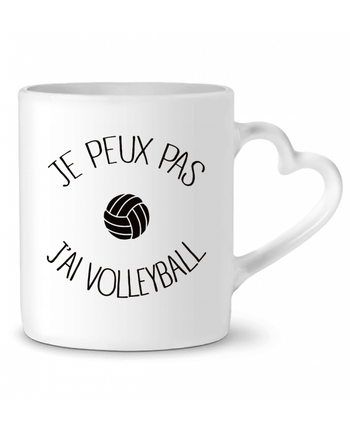 Mug coeur Je peux pas j'ai volleyball par Freeyourshirt.com