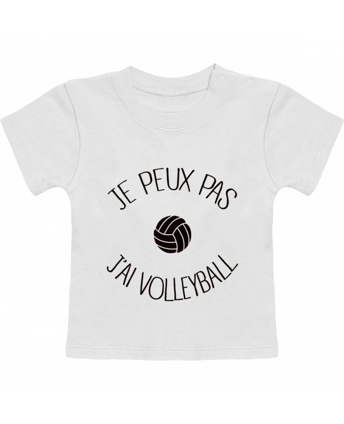 T-shirt bébé Je peux pas j'ai volleyball manches courtes du designer Freeyourshirt.com
