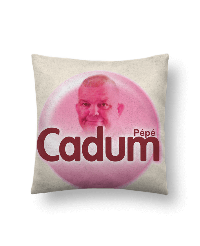 Coussin suédine Pépé Cadum par By Myrakolis