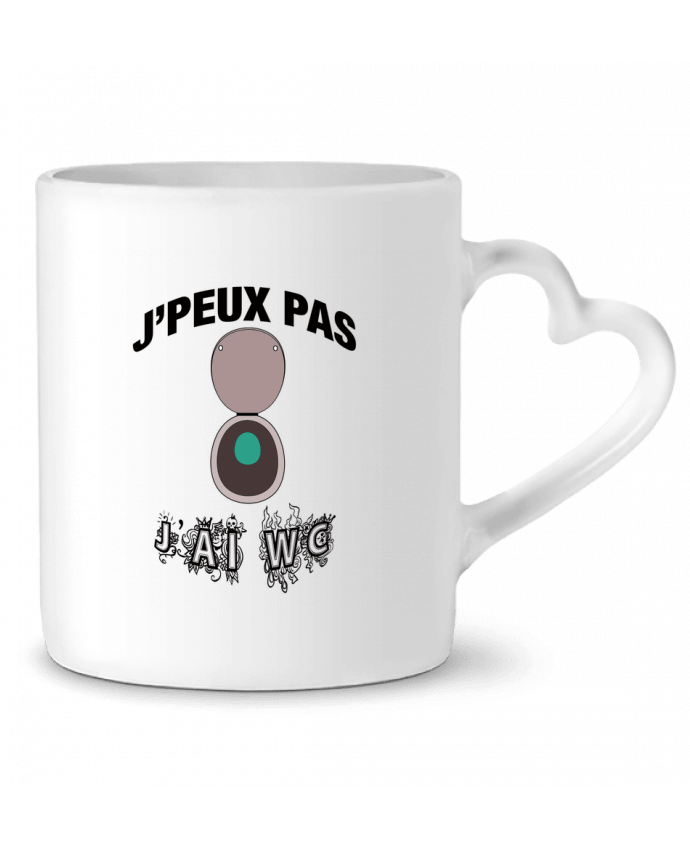 Mug coeur J'PEUX PAS J'AI WC par By Myrakolis