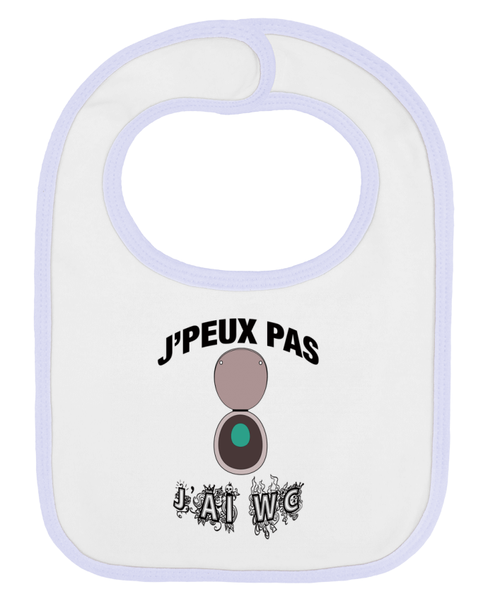 Bavoir bébé uni J'PEUX PAS J'AI WC par By Myrakolis