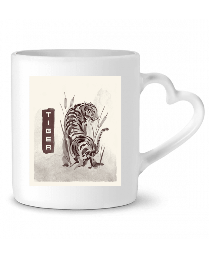 Mug coeur Tiger par SilG