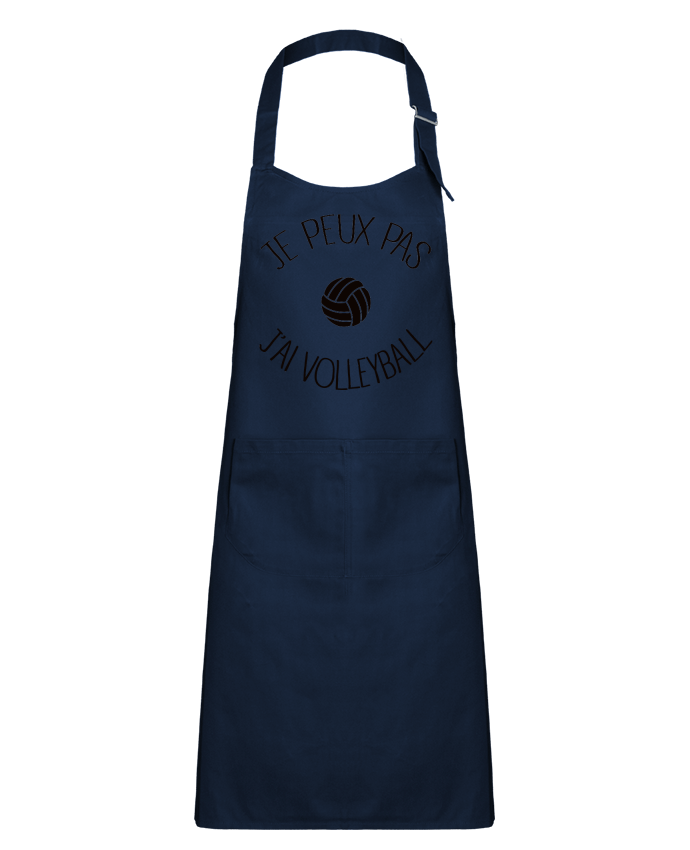 Kids chef pocket apron Je peux pas j'ai volleyball by Freeyourshirt.com