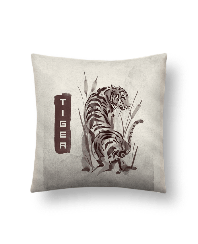 Coussin suédine Tiger par SilG