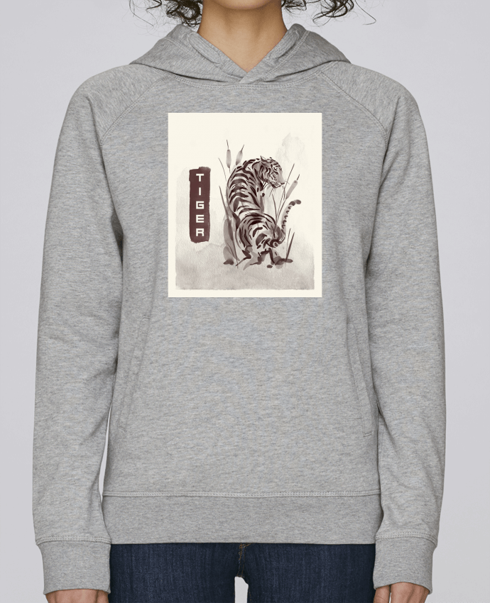 Sweat capuche femme Tiger par SilG