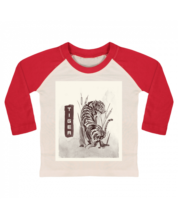 Tee-shirt Bébé Baseball ML Tiger par SilG