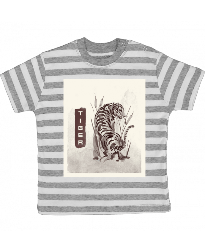 Tee-shirt bébé à rayures Tiger par SilG