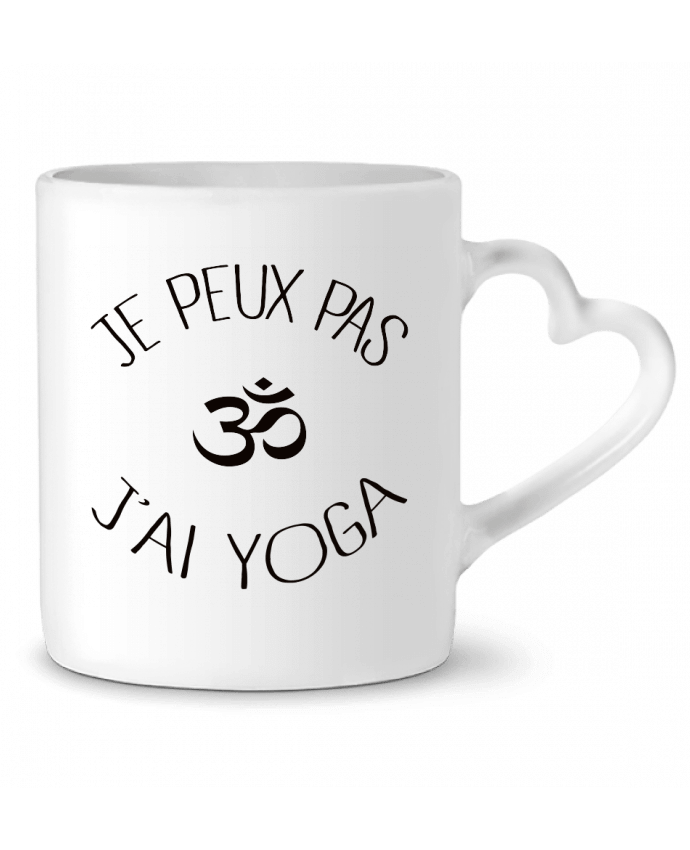 Mug Heart Je peux pas j'ai Yoga by Freeyourshirt.com