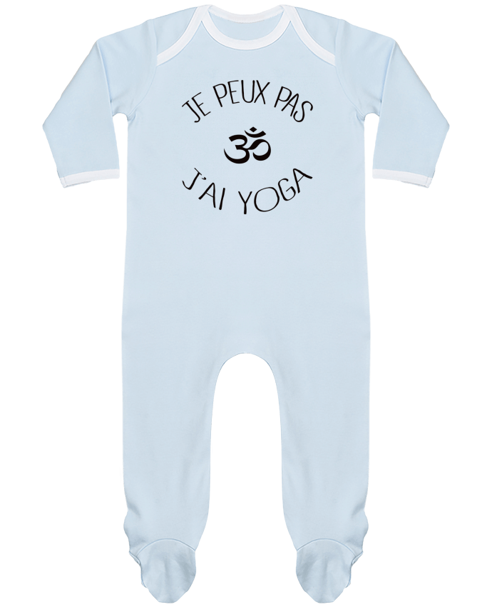 Baby Sleeper long sleeves Contrast Je peux pas j'ai Yoga by Freeyourshirt.com