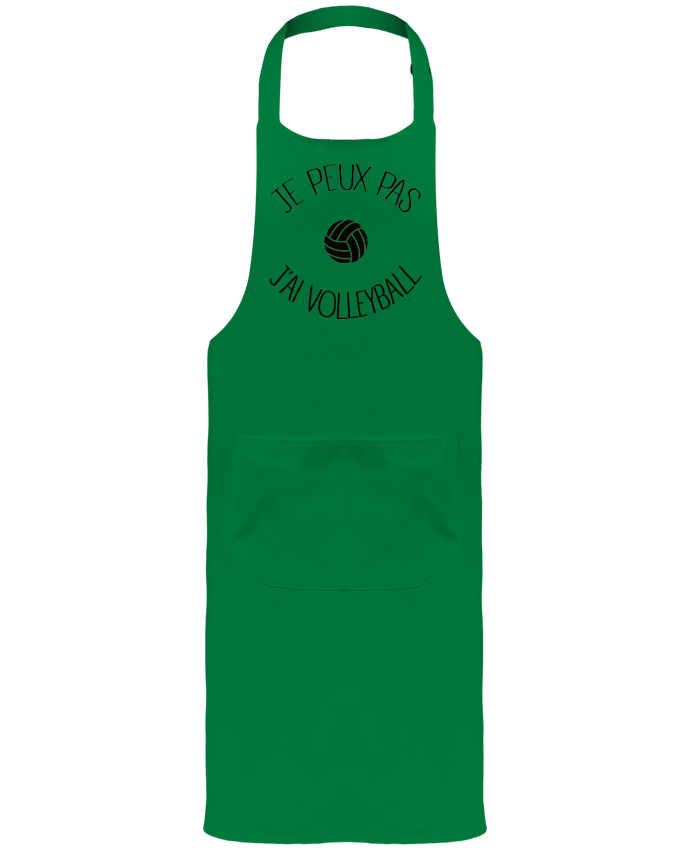 Tablier avec poches Je peux pas j'ai volleyball par Freeyourshirt.com