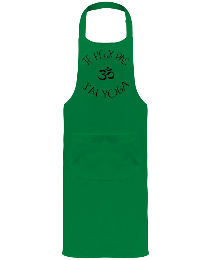 Tablier avec poches Je peux pas j'ai Yoga par Freeyourshirt.com