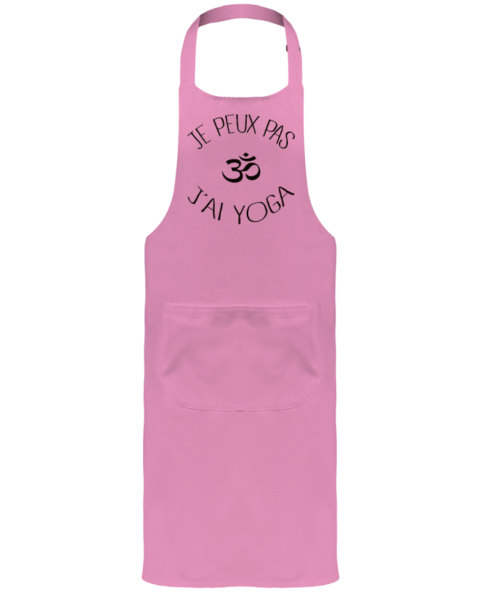 Garden or Sommelier Apron with Pocket Je peux pas j'ai Yoga by Freeyourshirt.com