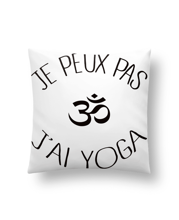 Coussin Je peux pas j'ai Yoga par Freeyourshirt.com