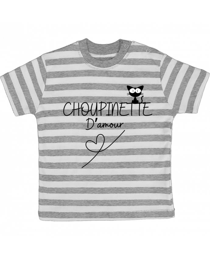 Tee-shirt bébé à rayures Chat par Marina_alala