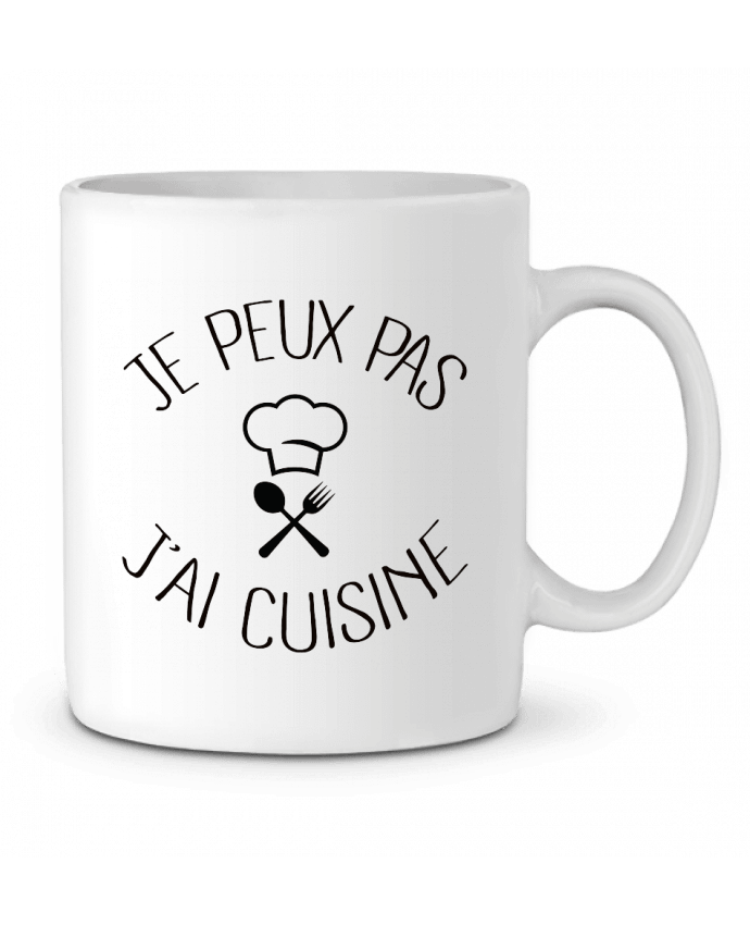 Ceramic Mug je peux pas j'ai cuisine by Freeyourshirt.com