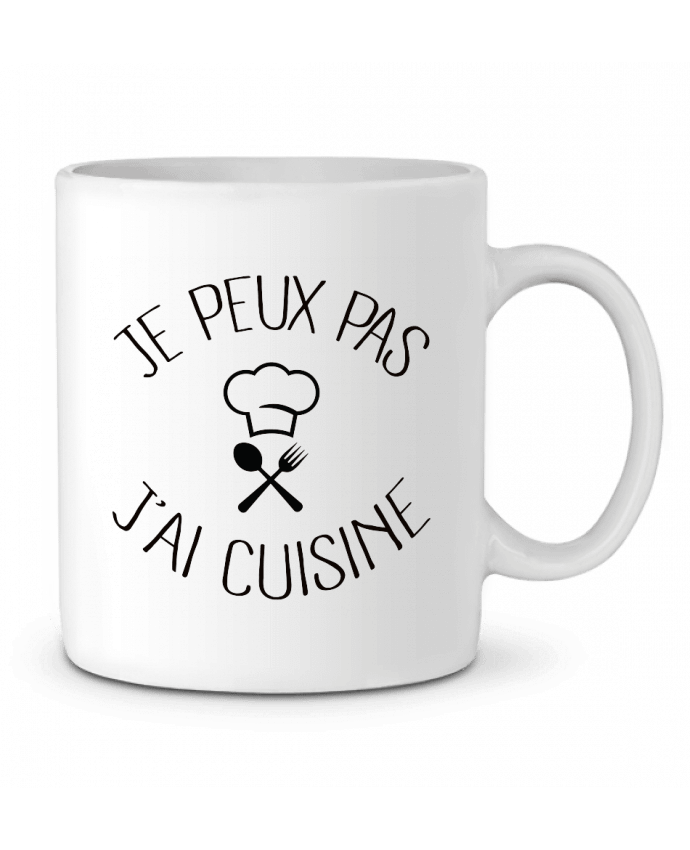 Taza Cerámica je peux pas j'ai cuisine por Freeyourshirt.com