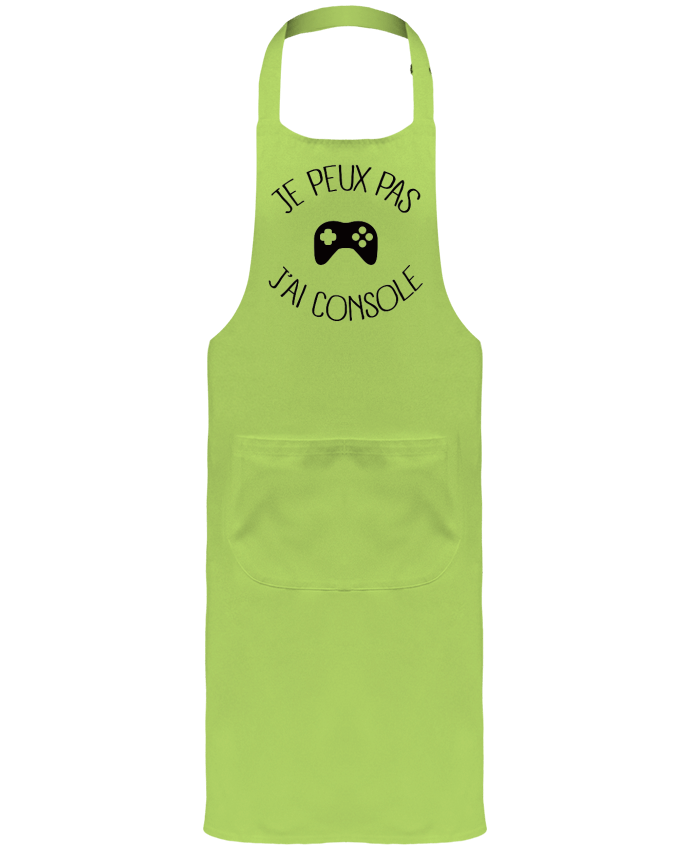 Garden or Sommelier Apron with Pocket Je peux pas j'ai Console by Freeyourshirt.com