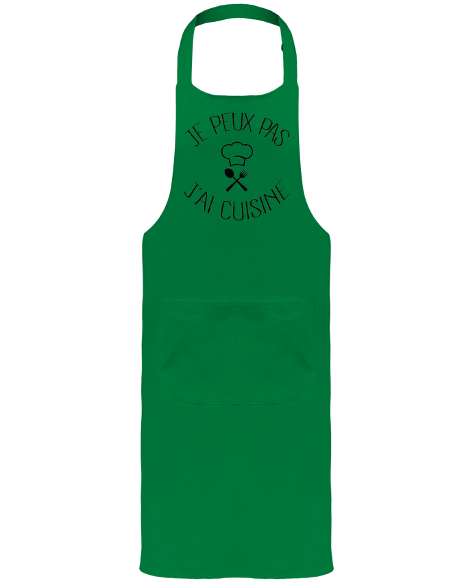 Tablier avec poches je peux pas j'ai cuisine par Freeyourshirt.com