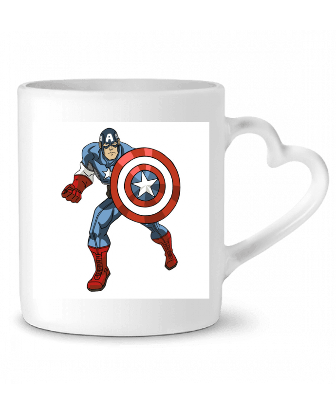 Mug coeur Captain America par Claracrea 