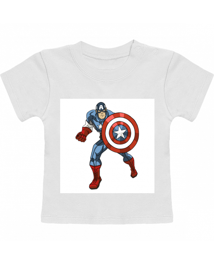 T-shirt bébé Captain America manches courtes du designer Claracrea 