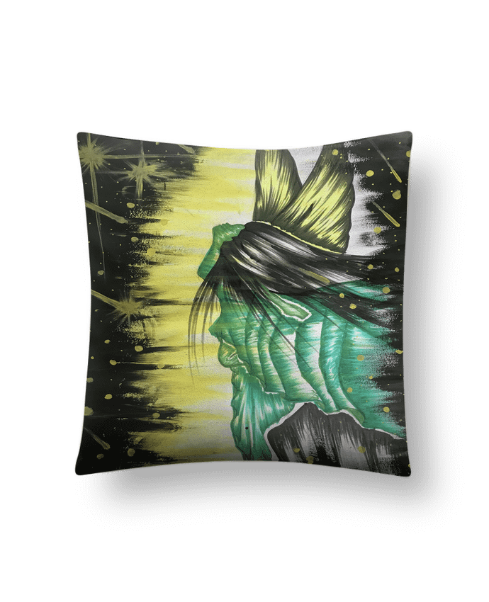 Coussin suédine angel par kaoutar fashiondesigner