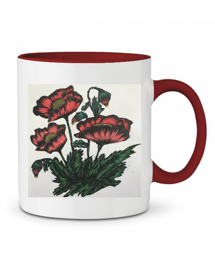 Mug bicolore flowers kaoutar fashiondesigner