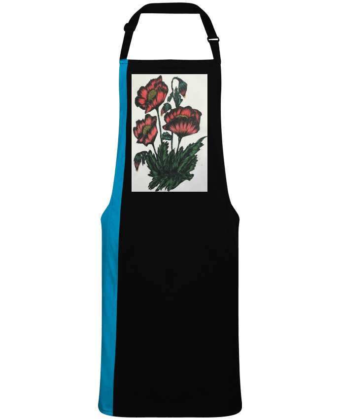 Tablier bicolore flowers par  kaoutar fashiondesigner