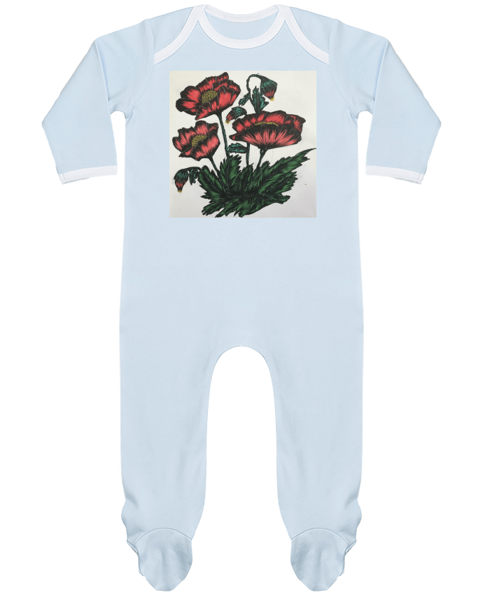 Body Pyjama Bébé flowers par kaoutar fashiondesigner