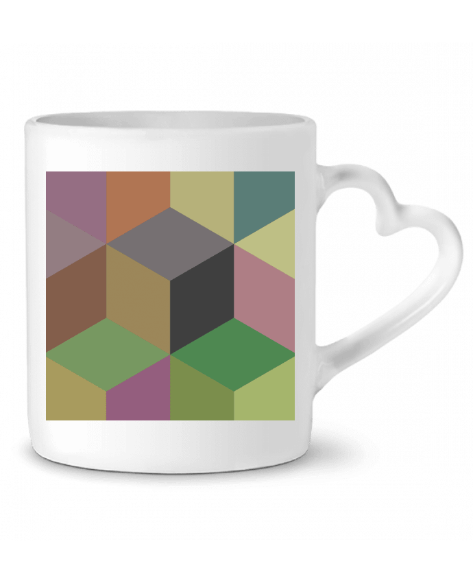 Mug coeur Cubic par Les Caprices de Filles
