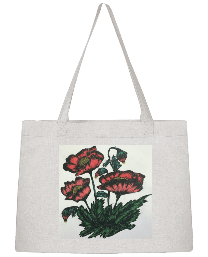 Sac Shopping flowers par Kaoutar fashiondesigner