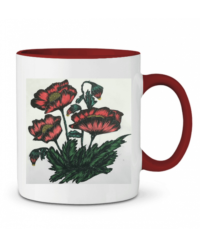 Mug bicolore flowers Kaoutar fashiondesigner