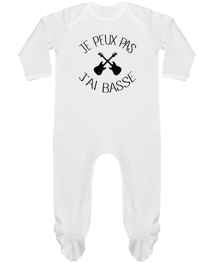 Baby Sleeper long sleeves Contrast Je peux pas j'ai Basse by Freeyourshirt.com