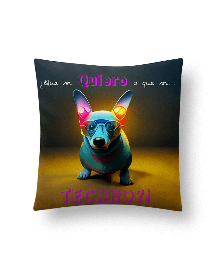 Coussin suédine Quiero Techno! par a-Creations