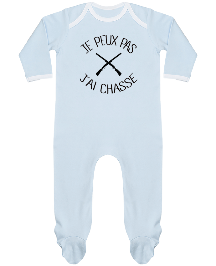 Baby Sleeper long sleeves Contrast Je peux pas j'ai chasse by Freeyourshirt.com