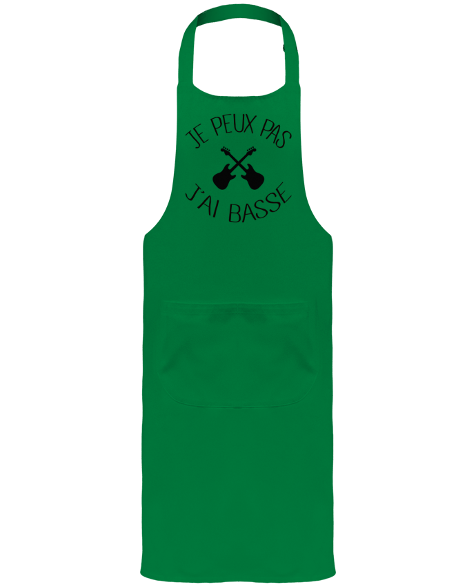 Garden or Sommelier Apron with Pocket Je peux pas j'ai Basse by Freeyourshirt.com