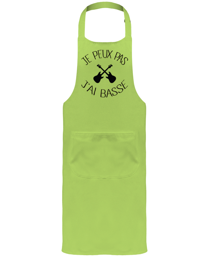 Garden or Sommelier Apron with Pocket Je peux pas j'ai Basse by Freeyourshirt.com