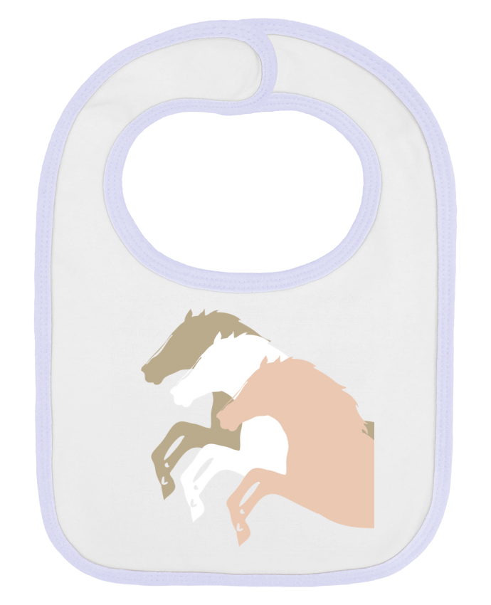 Bavoir bébé uni Trio Horse par Cavaliere Apparel