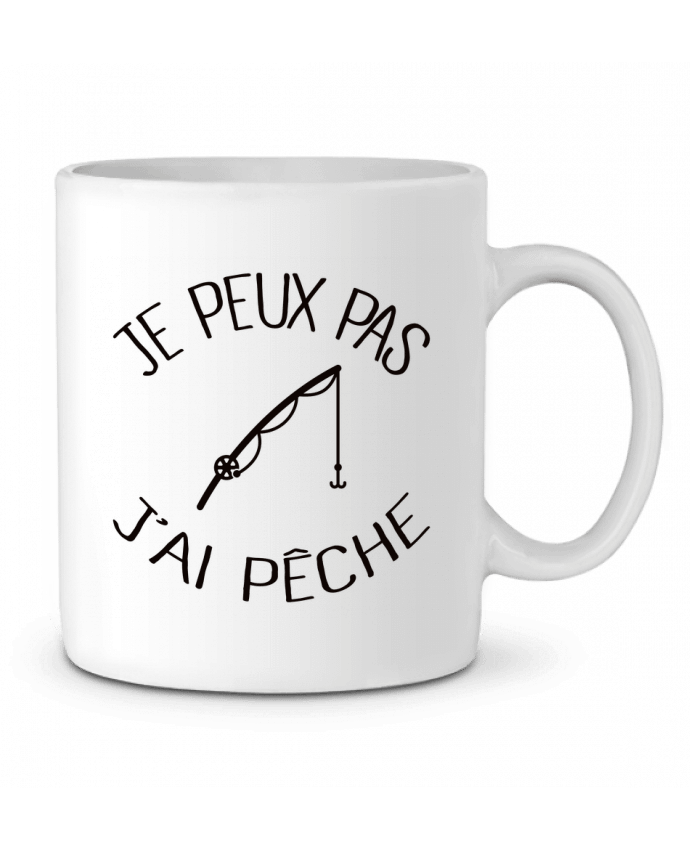 Ceramic Mug Je peux pas j'ai pêche by Freeyourshirt.com