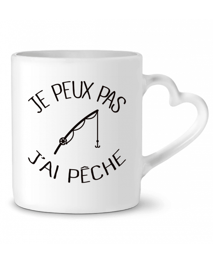 Mug coeur Je peux pas j'ai pêche par Freeyourshirt.com