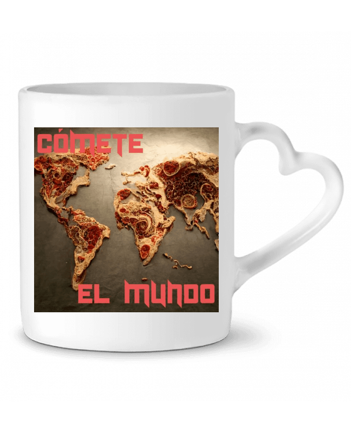 Mug coeur Cómete el mundo! par a-Creations
