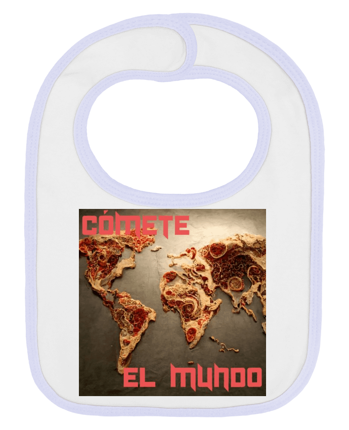 Bavoir bébé uni Cómete el mundo! par a-Creations