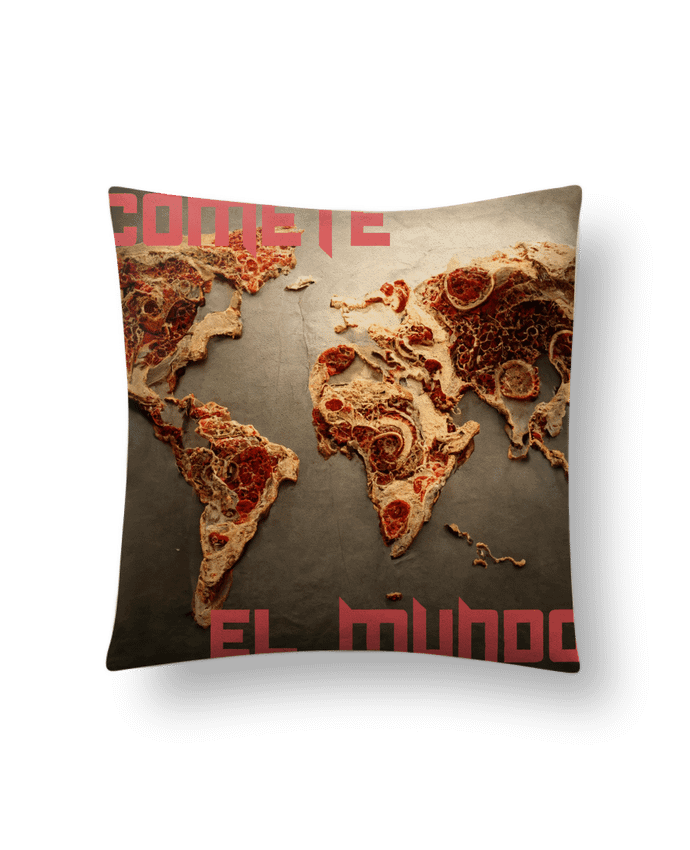 Coussin suédine Cómete el mundo! par a-Creations