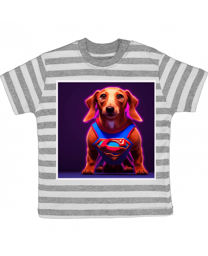 Tee-shirt bébé à rayures Superdog! par a-Creations