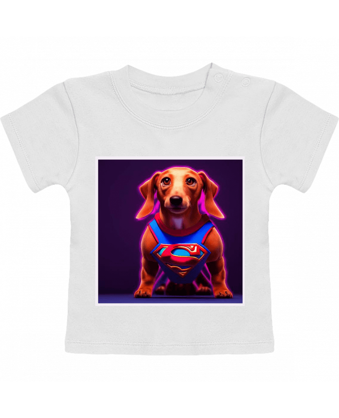 T-shirt bébé Superdog! manches courtes du designer a-Creations