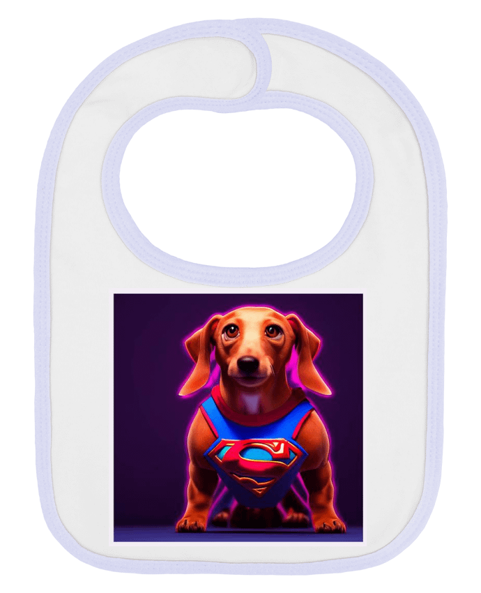 Bavoir bébé uni Superdog! par a-Creations