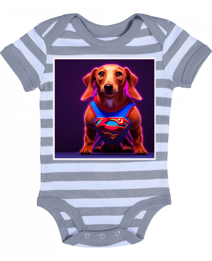 Body Bébé Rayé Superdog! - a-Creations