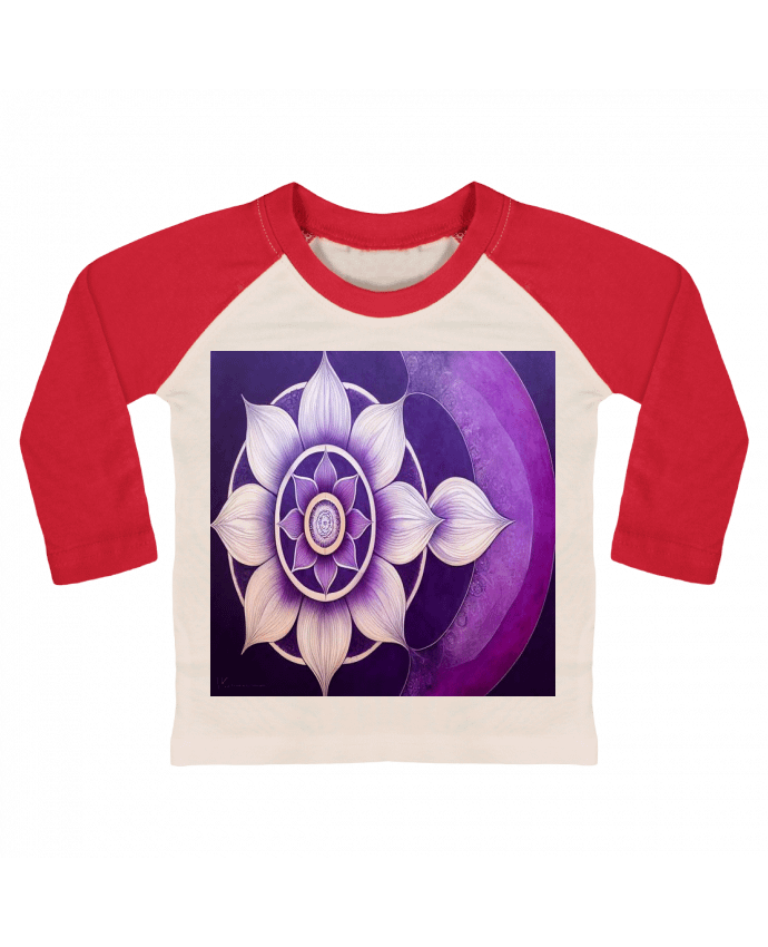 Tee-shirt Bébé Baseball ML Mandala Loto par a-Creations