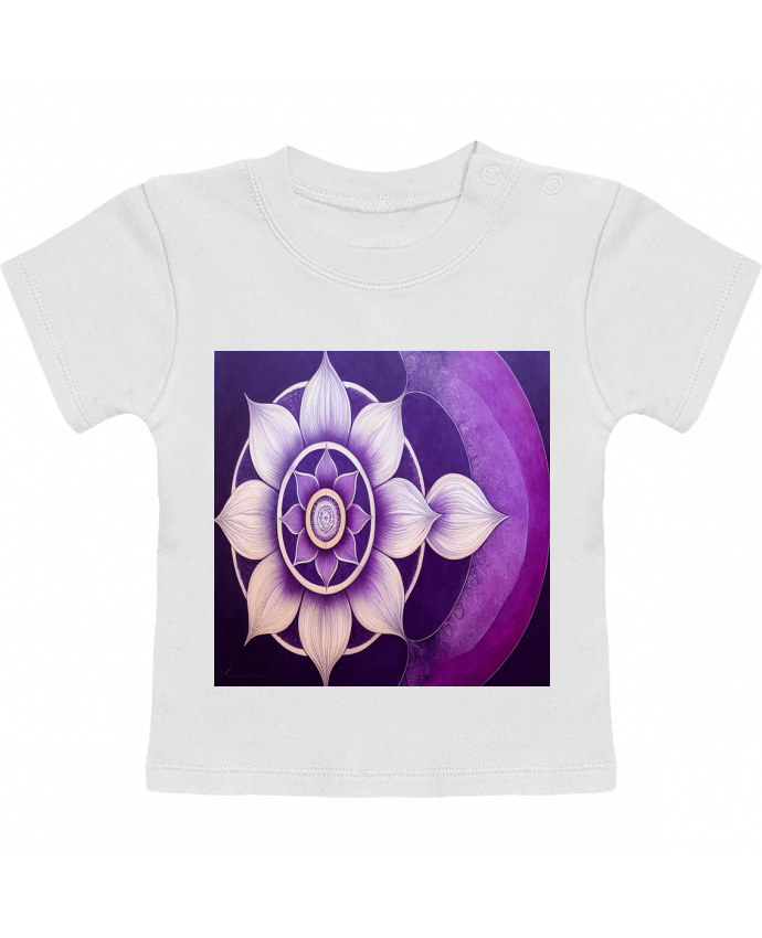 T-shirt bébé Mandala Loto manches courtes du designer a-Creations